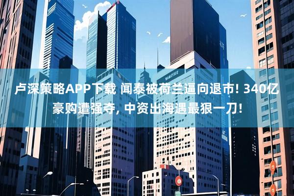 卢深策略APP下载 闻泰被荷兰逼向退市! 340亿豪购遭强夺, 中资出海遇最狠一刀!