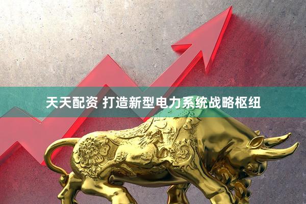 天天配资 打造新型电力系统战略枢纽